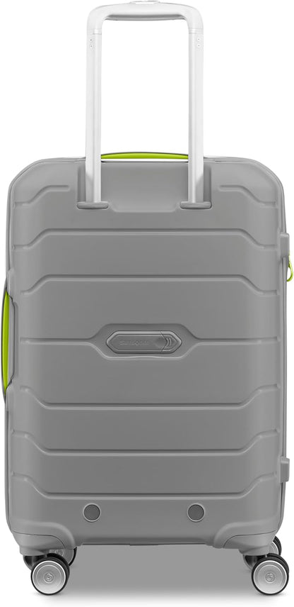 Samsonite Freeform Hardside Expandable Luggage with Spinners, White/Grey, 2PC SET (Carry-on/Large)