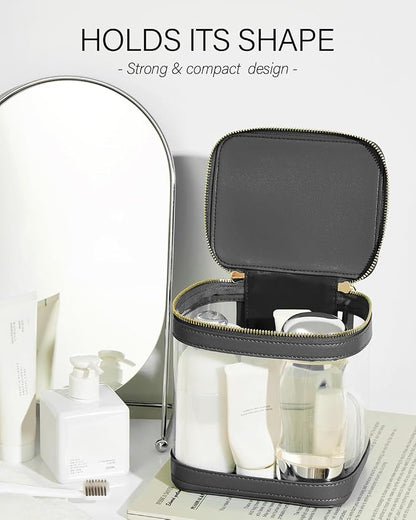 ROWNYEON Clear Makeup Case Toiletry Bag Multipurpose Travel Makeup Train Case - Image 3