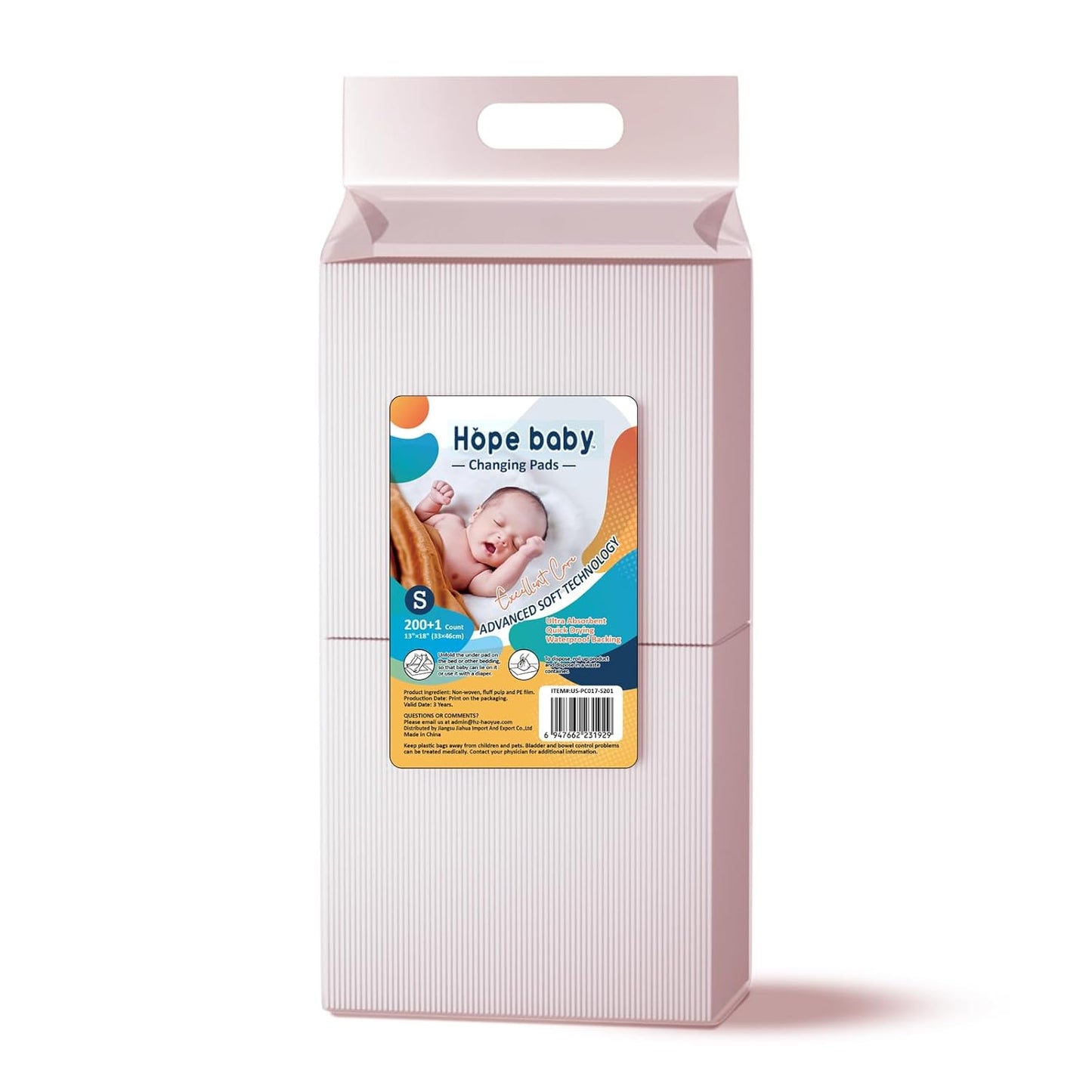 JUS COOL Baby Disposable Changing Pads, 13”x 18”(200+1 Count) Underpads Portable Diaper Changing Pads, Soft Bed Pads Ultra Absorbent and Waterproof