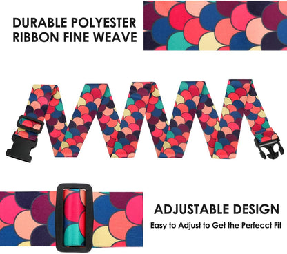 Adjustable Travel Luggage Strap Suitcase Belt Travel Bag Accessories 1.96 in W x 6.23 ft L