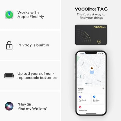 VOCOlinc Air Card Tag Wallet Tracker Ultra-Thin 1.6mm, Smart Item Finder Work - Image 2