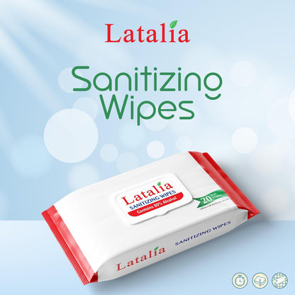 Hand Wipes | 80% Alcohol Hand Sanitizer Wipes for Hands & Face Moisturizing, Gentle, Convenient and Fragrance Free (Pack of 4, 20 Counts)