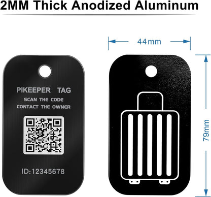 Smart Luggage Tag - Waterproof QR Code Cruise ID Labels with Location Notification When Scanned, Customizable & Durable Travel Tags for Suitcases, Backpacks, Hide Personal Info Securely