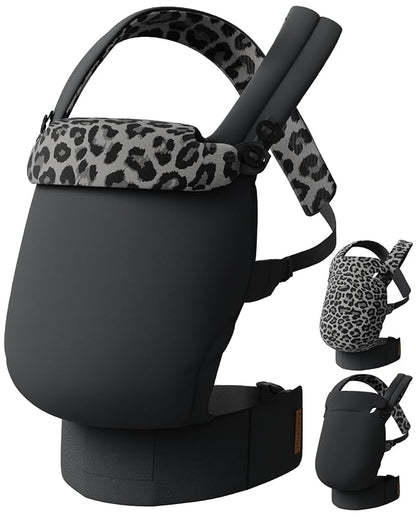 Reversible Baby Carrier – Black Solid & Leopard Print; Lightweight & Breathable by Tivellary