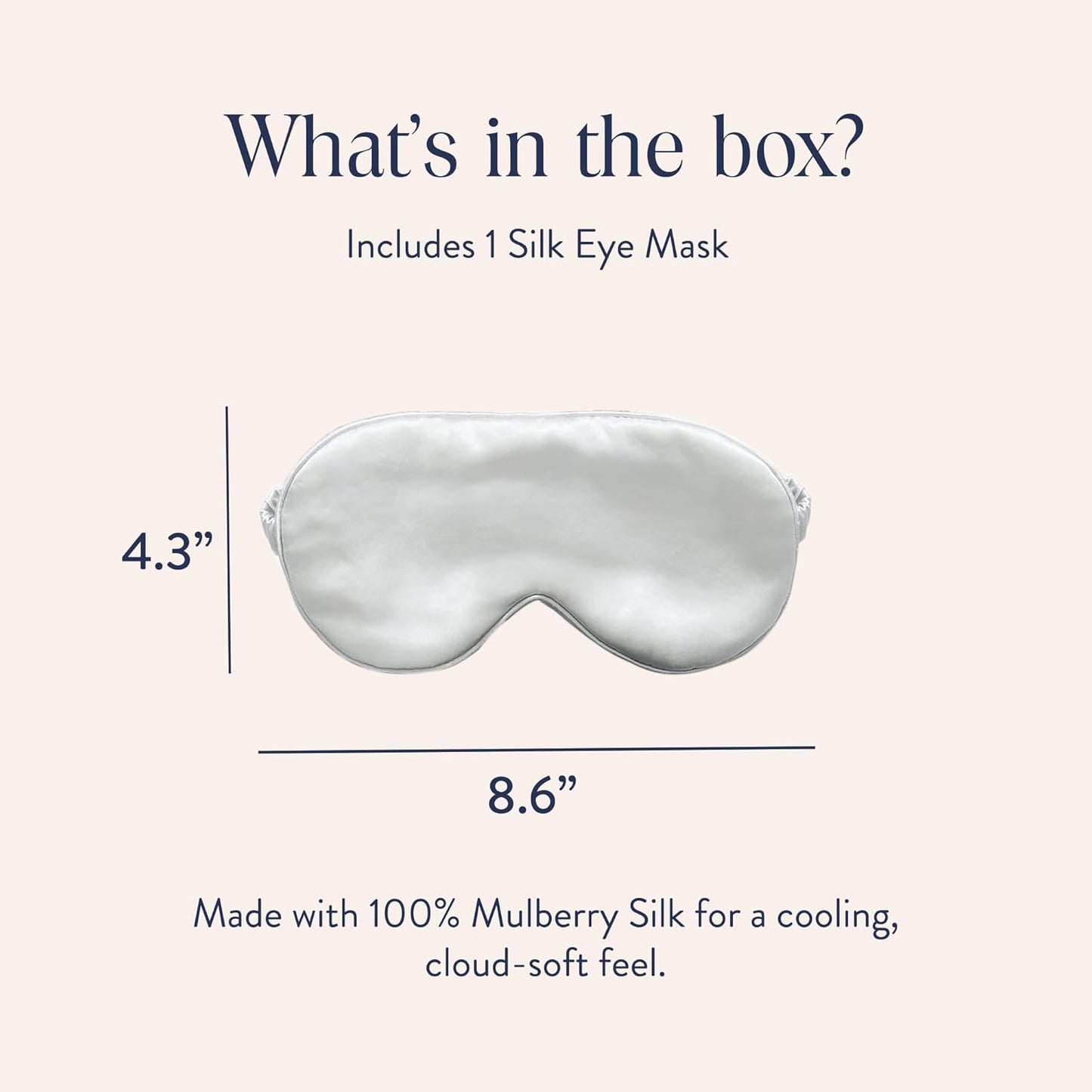 Brooklinen Silk Eye Mask for Sleeping – Ivory, 100% Mulberry Silk Sleep Mask with Soft Elastic Strap, Machine Washable, Breathable & Cool-to-The-Touch – Ideal for Sleeping & Traveling