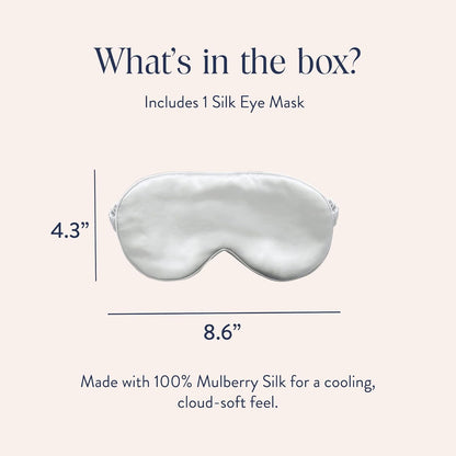 Brooklinen Silk Eye Mask for Sleeping – Ivory, 100% Mulberry Silk Sleep Mask with Soft Elastic Strap, Machine Washable, Breathable & Cool-to-The-Touch – Ideal for Sleeping & Traveling