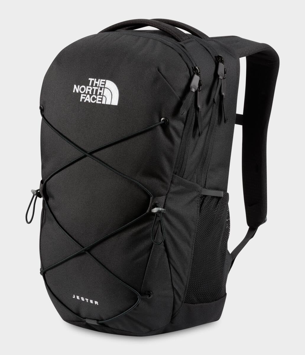 THE NORTH FACE Jester Everyday Laptop Backpack | Commuter Daypack with Water Repellent Finish, 16" Laptop Sleeve, Huge Main Compartment, TNF Black-NPF, One Size