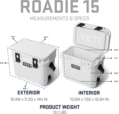 YETI Roadie 15 Hard Cooler with DoubleDuty Shoulder Strap