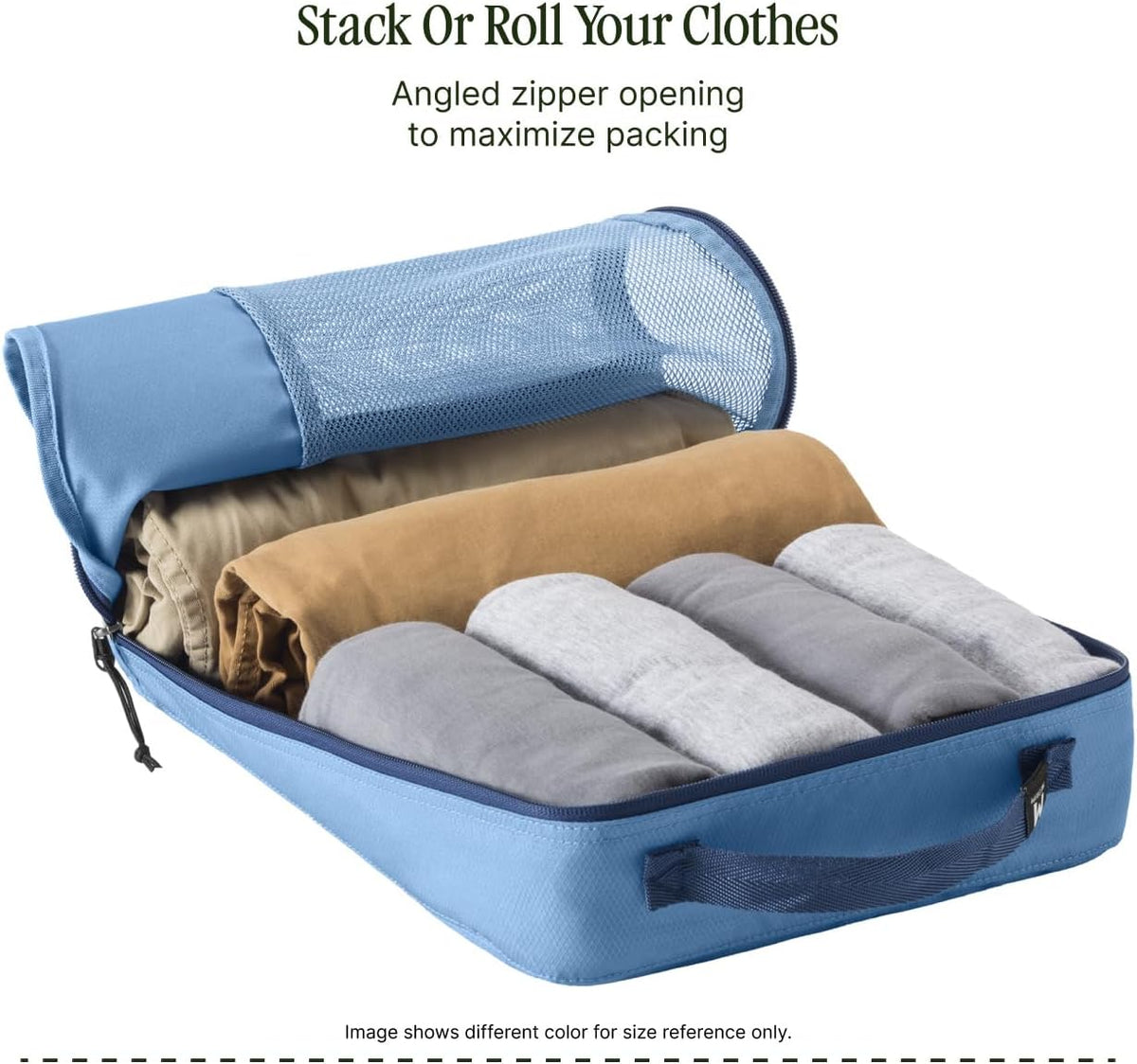Eagle Creek Pack-It Reveal Cube Set - Packing Cubes for Compartmentalizing Luggage - Durable - Ultra-Lightweight - Water-Resistant - Easy Grab Zipper Pull - Mesh Windows - Mandarin - XS/S/M