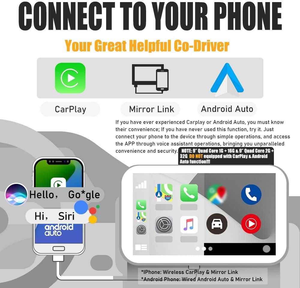 Kunfine Car Android Navigation Stereo GPS Radio Reverse Camera Display 9" IPS Touchscreen Headunit Tablet Pad Media Player for Subaru Forester 2007-2013, if Applicable Quad Core 2G+32G