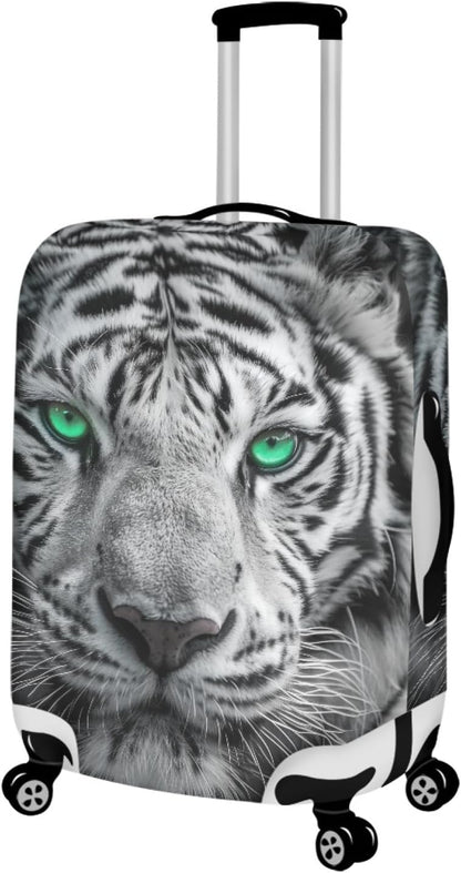 Tiger Animal 3D Printed Travel Luggage Suitcase Cover 30-32 Inch Cover Spandex Suit Case Protector for Carry On Luggage