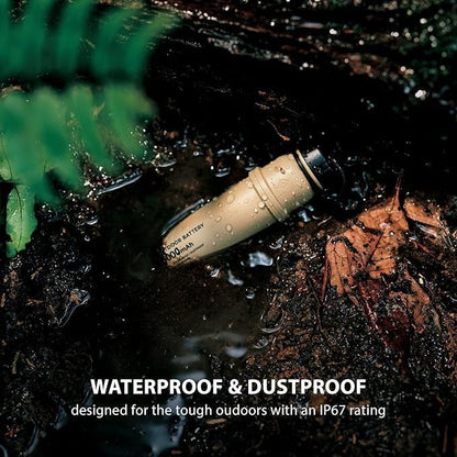 ELECOM NESTOUT Rugged Power Bank, 10000mAh Outdoor Battery Charger, 20W USB-C Fast Charging PD, Waterproof IP67, Durable Shockproof, Battery Pack for iPhone Hiking Travel Camping (Beige, 10000mAh)