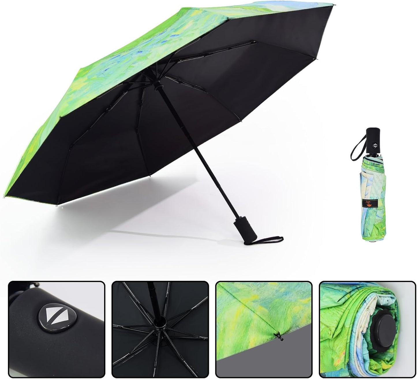 SY COMPACT Travel Umbrella Windproof Automatic Umbrellas Small Compact UV Sun Protection Factory Outlet Umbrella