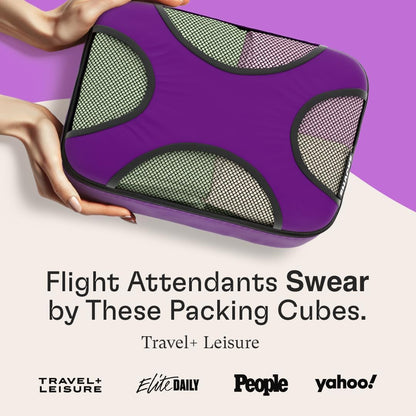 Shacke 6 Set Packing Cubes for Travel - Compression Packing Bags/Travel Organizer - Luggage Organizer Bags for Traveling - Travel Essentials for Women - Cruise Must Haves Packing List