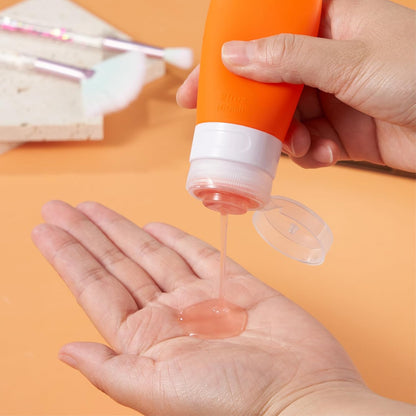 INSFIT Portable Travel Bottles, TSA Approved Leak Proof Containers for Toiletries, BPA Free Refillable Accessories for Shampoo, Body Wash, Liquids (4 Pack)