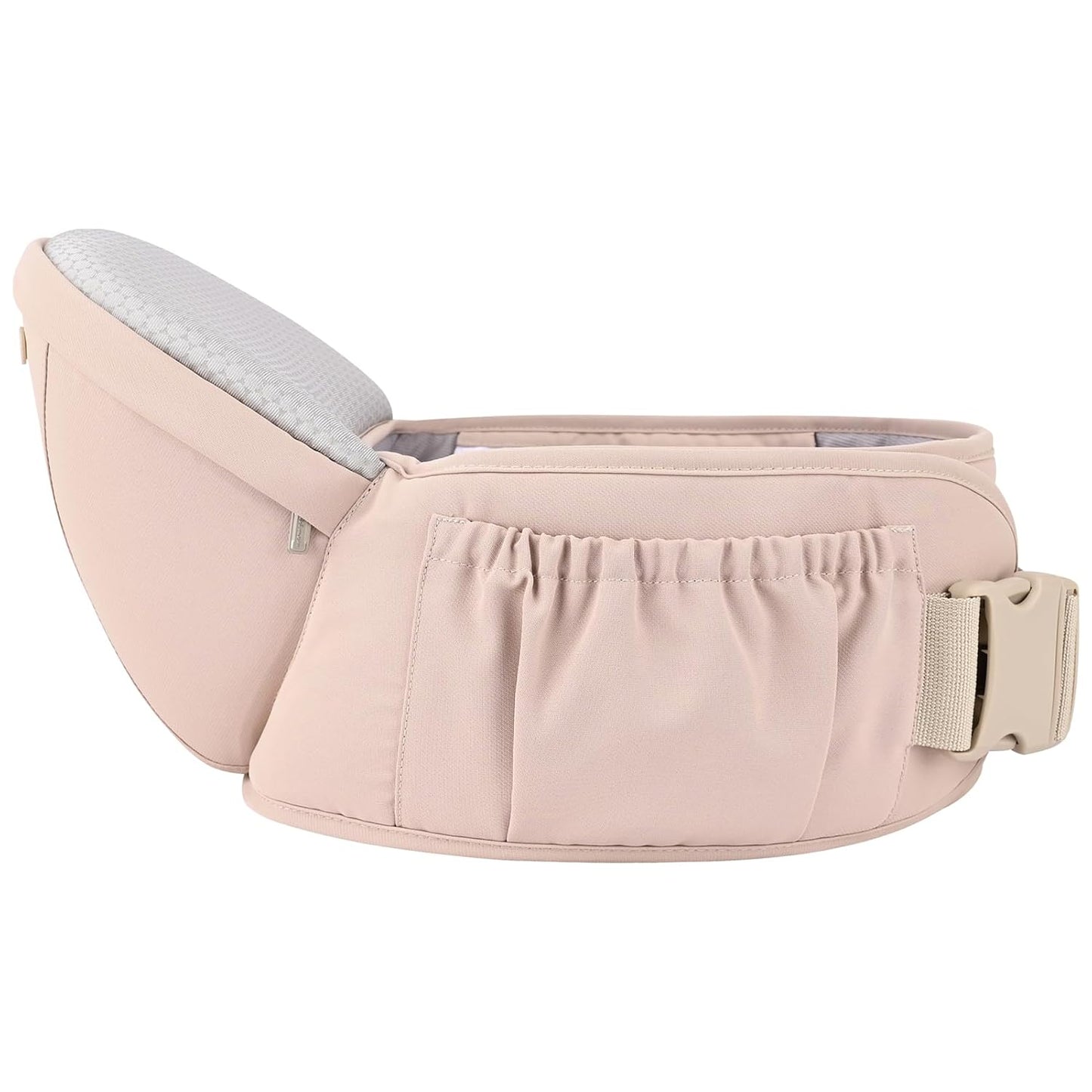 Bebamour Baby Carrier with Hip Seat,All-Position Breathable Mesh Hip Seat & Carrier 0-36Months with Head Hood, 3 PCS Teething Pads, Waist Extender,Storage Bag & Pacifier Case (Pink)