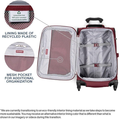 Travelpro Maxlite 5 Softside Expandable 2-Piece Luggage Set — Carry-On and Medium Checked Luggage — Burgundy