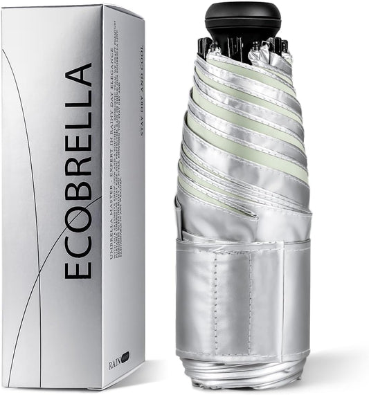 Mini Travel Umbrella - UPF 50+ Sun Protection Compact Manual Open Small Sun Umbrella