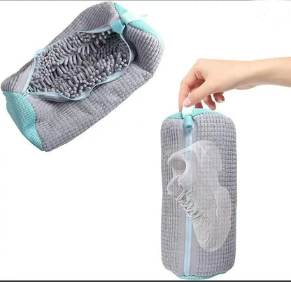 Laundry Shoe Bags for Washing Machine, 2Pcs Shoe Washing Bag Shoe Laundry Bag for Washer and Dryer Reusable Shoe Washing Bags Shoe Washing Machine Bag (Grey-2Pcs)