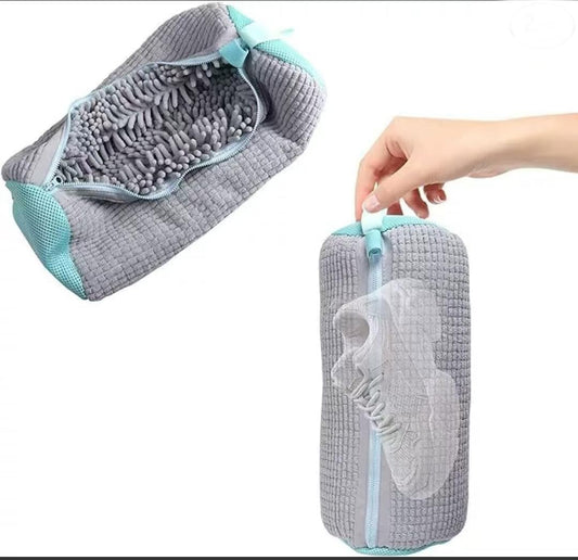 Laundry Shoe Bags for Washing Machine, 2Pcs Shoe Washing Bag Shoe Laundry Bag for Washer and Dryer Reusable Shoe Washing Bags Shoe Washing Machine Bag (Grey-2Pcs)