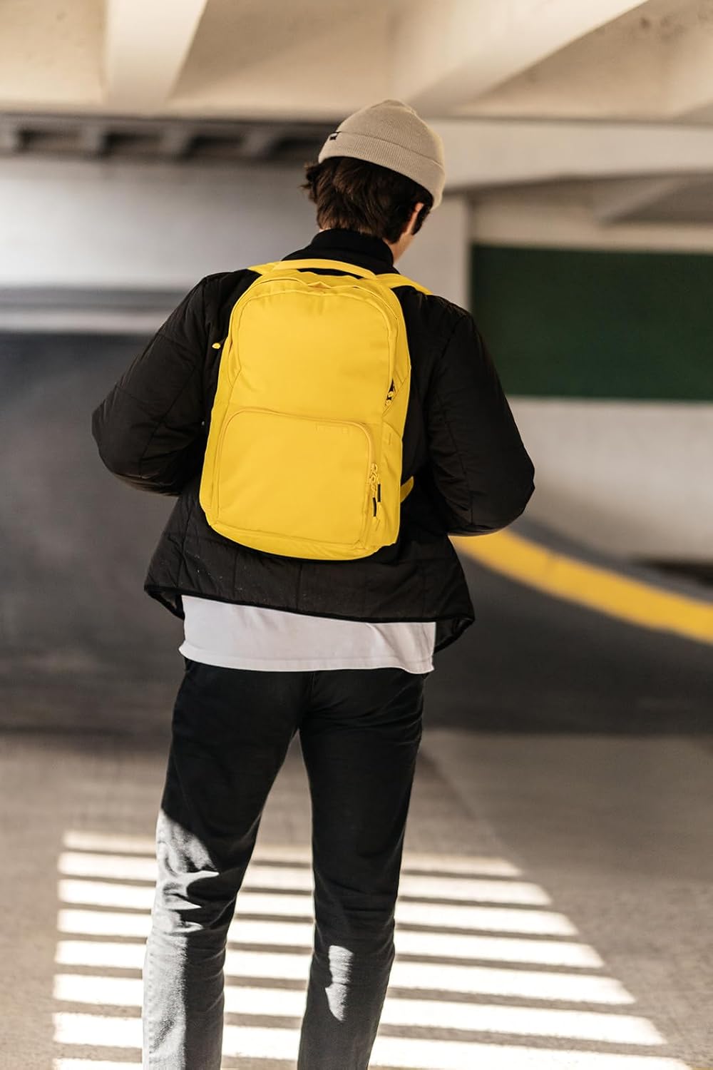 BREVITE The Backpack- Casual daypack backpacks for every function. Compact but spacious 18L aesthetic traveling backpack with laptop compartment. (Misty Blue)