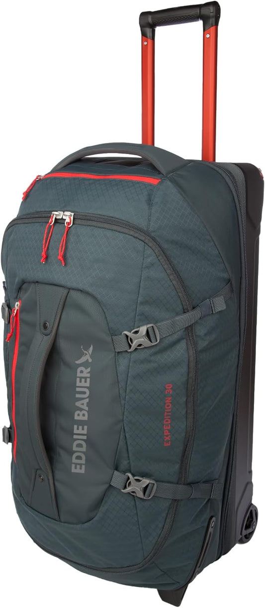 Eddie Bauer Expedition 30 Duffel 2.0 - Lightweight Travel Luggage Made From Rugged Polycarbonate and Nylon, Storm