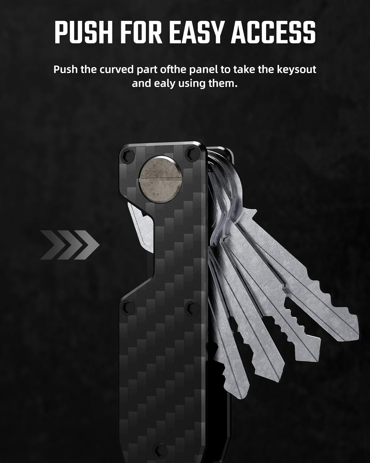 Key Organizer for Men Compact Key Holder Minimalist Key Case Metal Key Chain Key Holder for Keychain Secures 2-5 Keys
