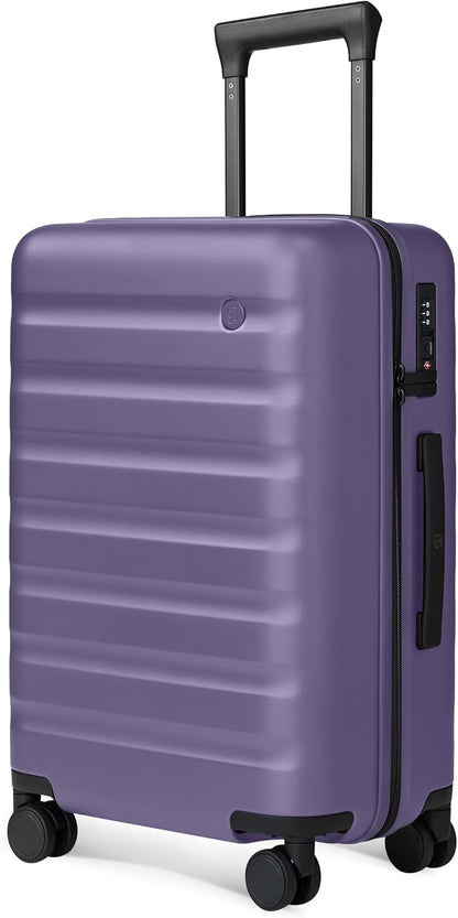 NINETYGO Carry On Luggage 22x14x9 Airline Approved, 20 Inch Luggage with Smooth Spinner Wheels, Lightweight, Hard Shell PC Suitcase Carry-On, Travel Luggage, TSA Approved (Purple, Rhine Basic2.0)