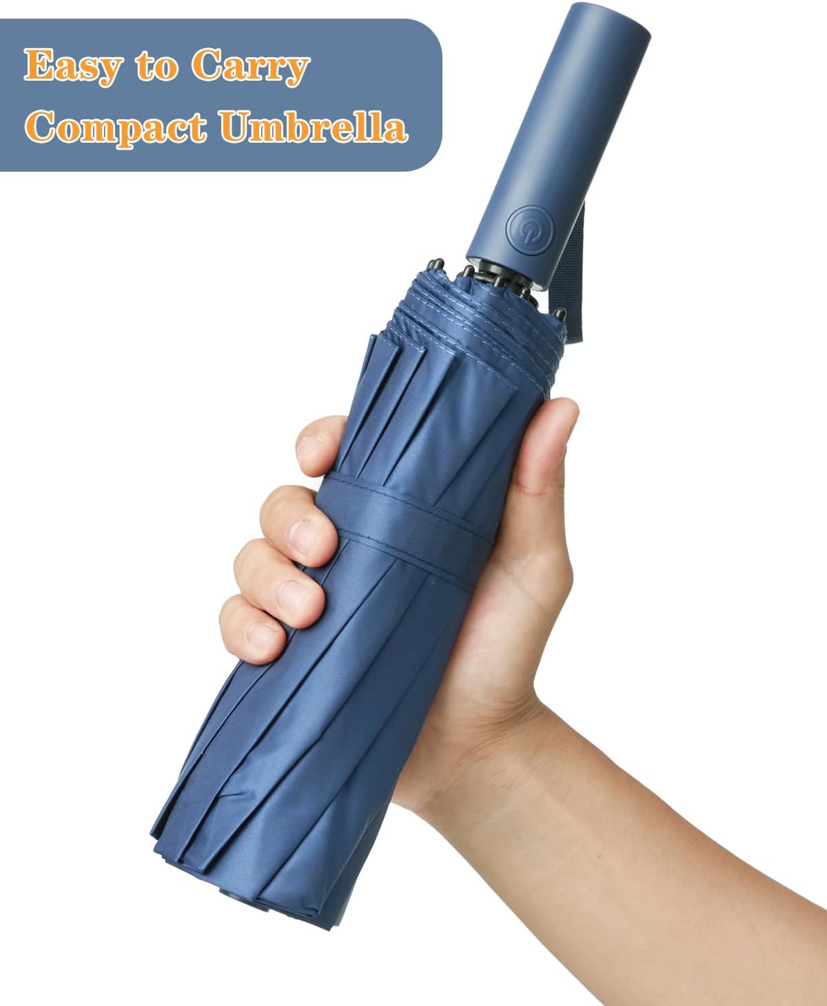 Large Double-Ribs Umbrella Automatic Folding Umbrella for Women Men, Travel, UPF 50+ UV Protection