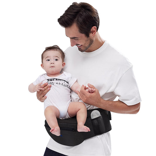Baby Hip Carrier,Adjustable Extended Waistband with Various Pockets-Ergonomic,Baby Carrier with Hip Seat for Newborns & Toddlers(Black)