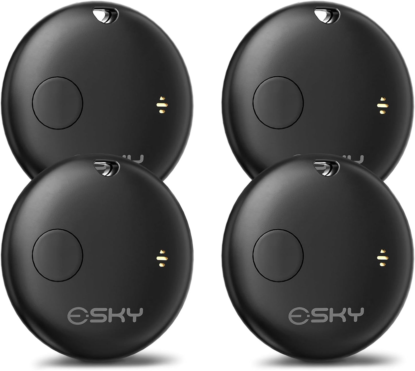 Esky Bluetooth Tracker Tag-4 Pack, Smart Luggage Tracker Compatible with Apple Find My APP (Only for iOS, Not for Android), Key Finder and Item Locator for Luggage, Backpack, Suitcases, Pets, Wallet