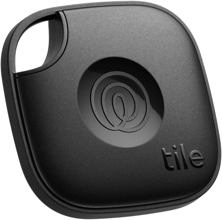 Tile by Life360 Mate - Bluetooth Tracker, Keys Finder and Item Locator for Keys, Bags and More. Phone Finder. Both iOS and Android Compatible. 1-Pack (Black)