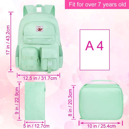 CCJPX Girls Backpack, 16 inch School Laptop Bag College Bookbag, Anti Theft Daypack for Teens Girls Students Women