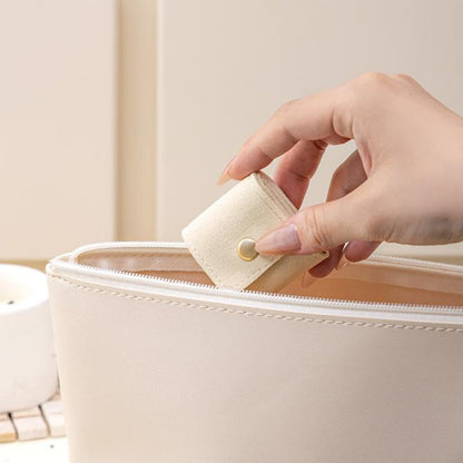 Mini Travel Jewelry Bag, 2025 New Travel Jewelry Case Organizer, Portable Foldable Compartment Auxiliary Mini Travel Jewelry Roll Bag With Buckle For Small Jewelry Earrings, Rings, Necklaces (D)