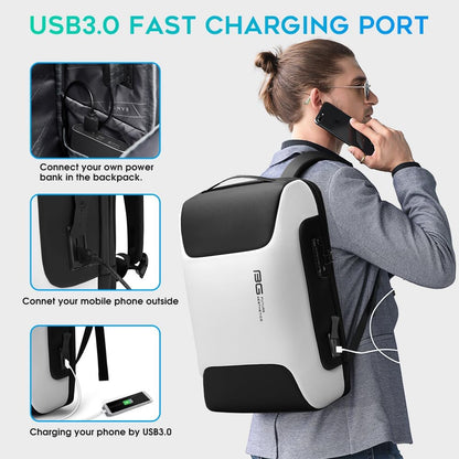 BANGE Business Laptop Backpack Fits 15.6 Inch Notebook, Anti Theft Work Backpack with USB Charging Port for Office Work Airplane Business Travel…