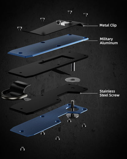 Key Organizer for Men Compact Key Holder Minimalist Key Case Metal Key Chain Key Holder for Keychain Secures 2-5 Keys