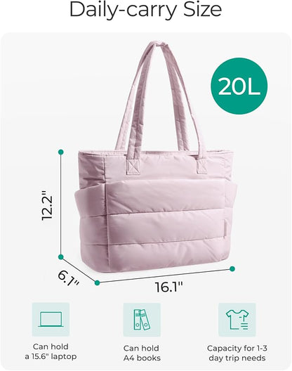BAGSMART Tote Bag for Women, Lightweight Puffy Tote Bag - Image 2