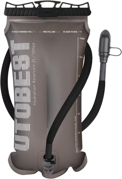 Hydration Bladder,TPU Water Bladder,Water Bladder for Hiking Backpack,BPA Free,Wide Opening,Leak-Proof,Water Reservoir for Hiking Cycling Camping Running