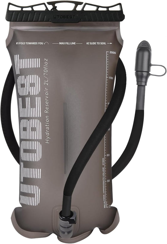 Hydration Bladder,TPU Water Bladder,Water Bladder for Hiking Backpack,BPA Free,Wide Opening,Leak-Proof,Water Reservoir for Hiking Cycling Camping Running