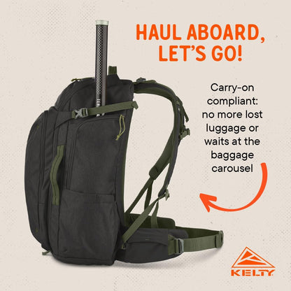 Kelty | Redwing Traveler Backpacks, Travel Pack for Adventure Travel | Burnt Olive & Black