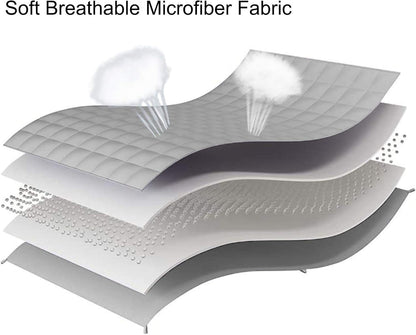 L'AGRATY Weighted Blanket - 48"x72" 20lbs Cooling Breathable Heavy Blanket Microfiber Material with Glass Beads for Adult All-Season Summer Fall Winter Soft Thick Comfort