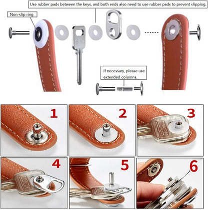 Compact Key Holder - Stylish & Practical Pocket Key Organizer With Secure Locking Mechanism. (Dark Blue)