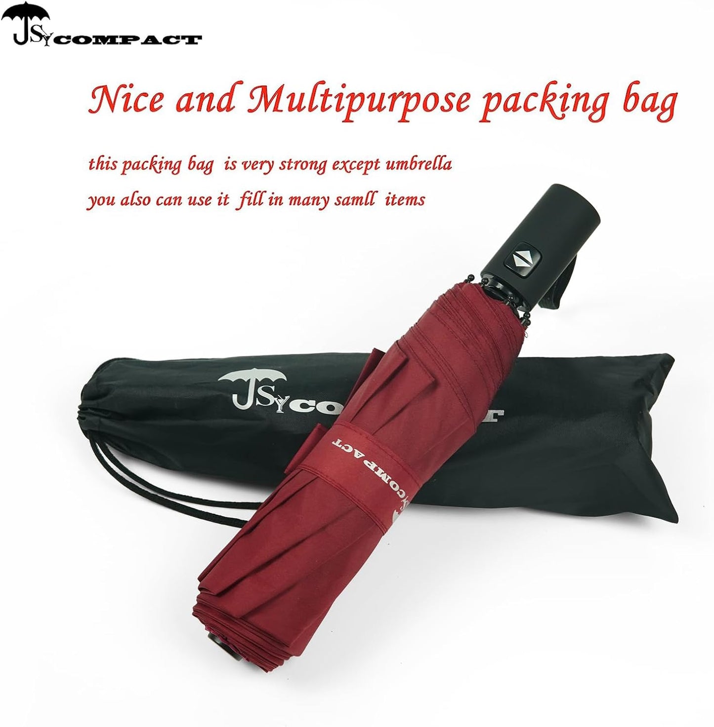 SY COMPACT Umbrella Automatic Travel Waterproof Light Folding Umbrellas Easy Carry for Women and Men