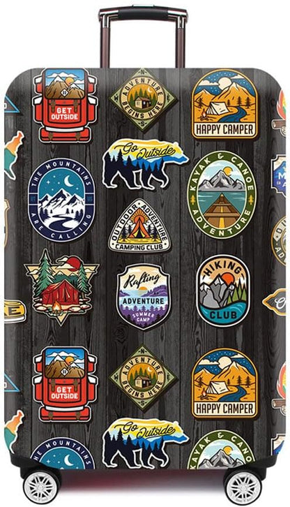 MosaiRudo Thicker Luggage Cover Elastic Suitcase Cover Protector Fits 18-32 Inch Suitcase Travel Accessories (Sparkling, L)