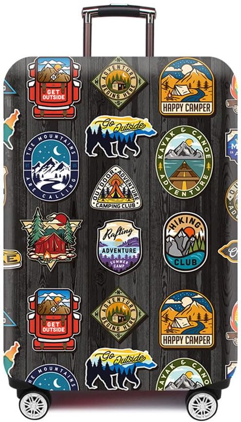 MosaiRudo Thicker Luggage Cover Elastic Suitcase Cover Protector Fits 18-32 Inch Suitcase Travel Accessories (Sparkling, L)