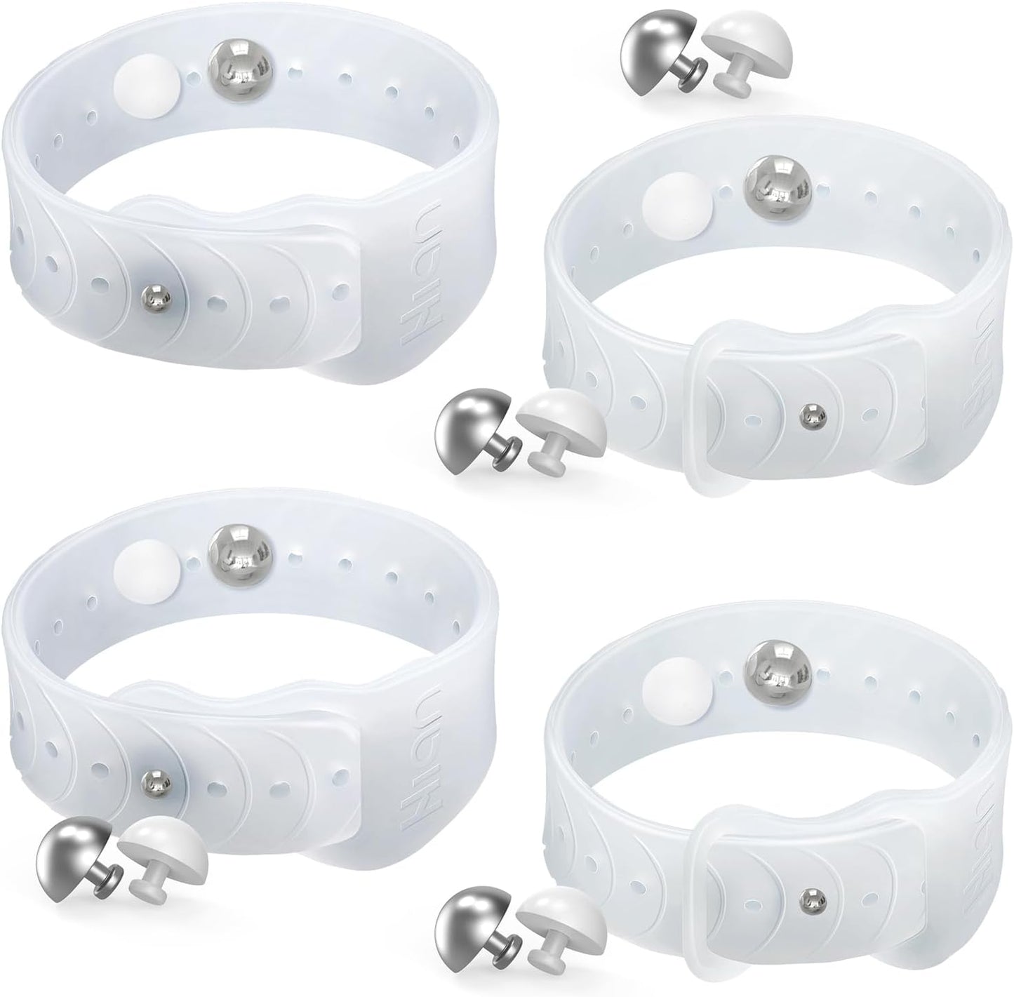 Hion Motion Sickness Bracelets Sea Sickness Wristbands for Motion Sickness/Morning Sickness/Pregnancy Nausea Anti Nausea Wristband Acupressure Nausea Bands Motion Sickness Bands（2Pairs Transparent）