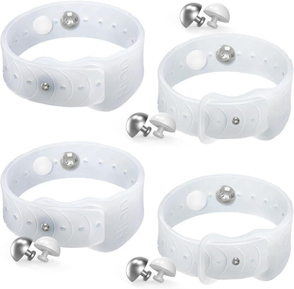 Hion Motion Sickness Bracelets Sea Sickness Wristbands for Motion Sickness/Morning Sickness/Pregnancy Nausea Anti Nausea Wristband Acupressure Nausea Bands Motion Sickness Bands（2Pairs Transparent）