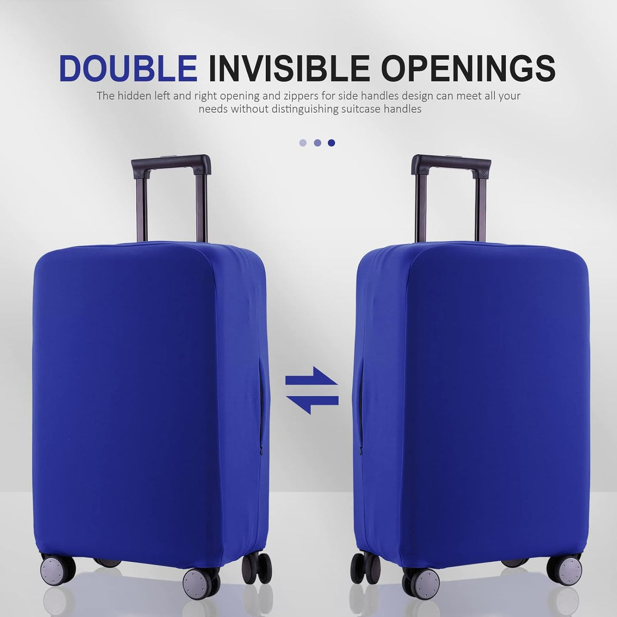 Travel Luggage Cover Suitcase Protector Scratch-Resistant Fit 19-31 Inch Suitcase, Not Included Suitcase (Blue, 2XL(30-31 inch))