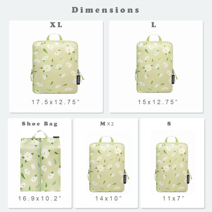 BAGAIL 6 Set Ultralight Compression Packing Cubes Packing Organizer for Travel Accessories Luggage Suitcase Backpack