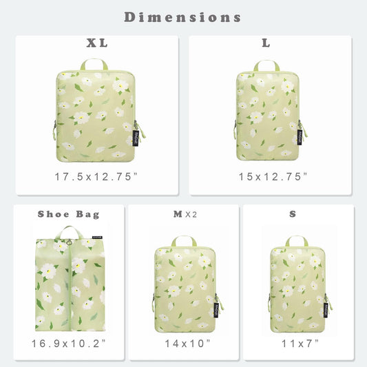 BAGAIL 6 Set Ultralight Compression Packing Cubes Packing Organizer for Travel Accessories Luggage Suitcase Backpack